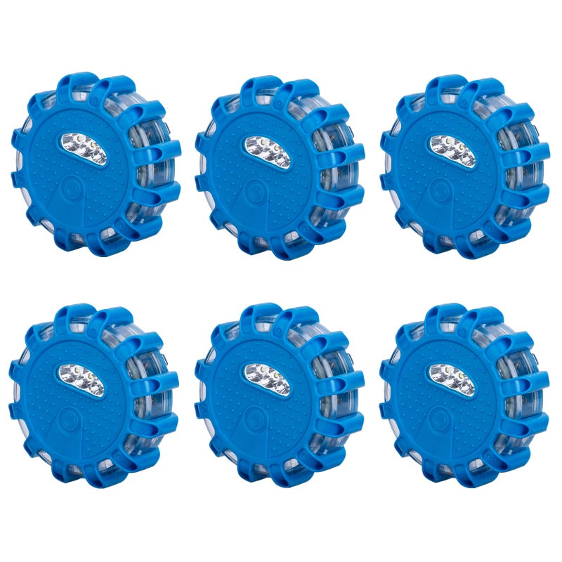 CICMOD LED Road Flares Roadside Safety Emergency Lights Beacon Disc Flashing Warning Flare Kit for Car Truck Boat - 6 Pack - Image 1